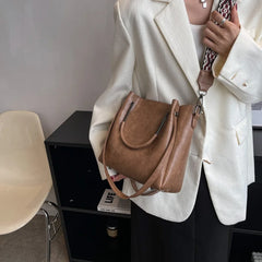 Vintage Women Pu Leather Handbags Tote Bags High Ladies Small Shoulder