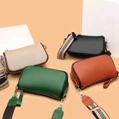 Vintage Women Pu Shoulder Bags Solid Crossbody Handbags Soft Texture