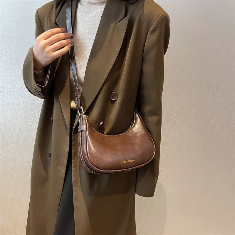 Vintage Women Shoulder Bag Crossbody Purse PU Leather Bag