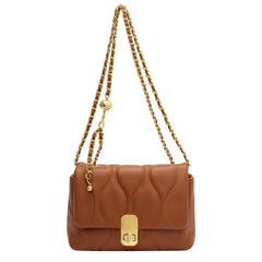Vintage Women Shoulder Bag Plaid Crossbody Bag Chain All-match Girl's Purse