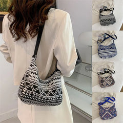 Vintage Bohemian Elephant Print Crossbody Bag