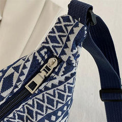 Vintage Bohemian Elephant Print Crossbody Bag