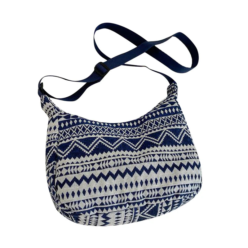 Vintage Bohemian Elephant Print Crossbody Bag