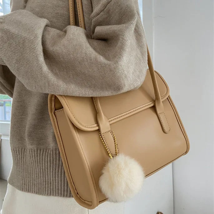Vintage Women Shoulder Bag PU Leather Tote Handbags Female Shoulder Hand Bag