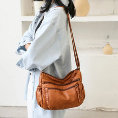 Vintage Women Shoulder Bag Pu Leather Crossbody Bag Lady Handbag
