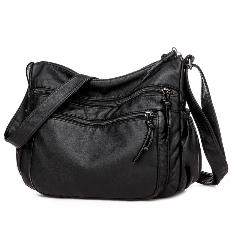 Vintage Women Shoulder Bag Pu Leather Crossbody Bag Lady Handbag