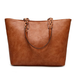 Vintage Women Shoulder Bag PU Leather Handbags Tote Large Capacity Crossbody