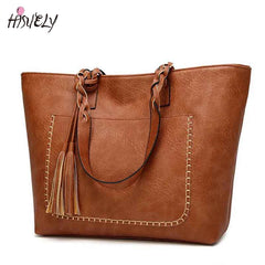 Vintage Women Shoulder Bag PU Leather Handbags Tote Large Capacity Crossbody
