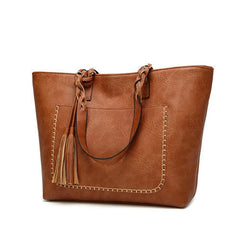 Vintage Women Shoulder Bag PU Leather Handbags Tote Large Capacity Crossbody