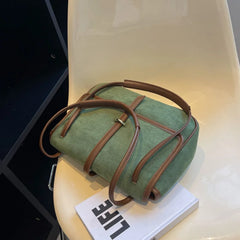 Vintage Women Shoulder Bags Frosted PU Leather Totes Large Capacity