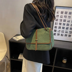 Vintage Women Shoulder Bags Frosted PU Leather Totes Large Capacity