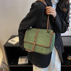 Vintage Women Shoulder Bags Frosted PU Leather Totes Large Capacity