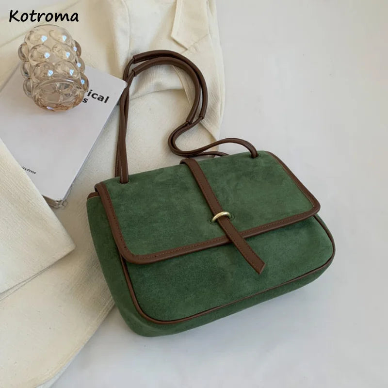 Vintage Women Shoulder Bags Frosted PU Leather Totes Large Capacity