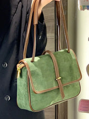 Vintage Women Shoulder Bags Frosted PU Leather Totes Large Capacity