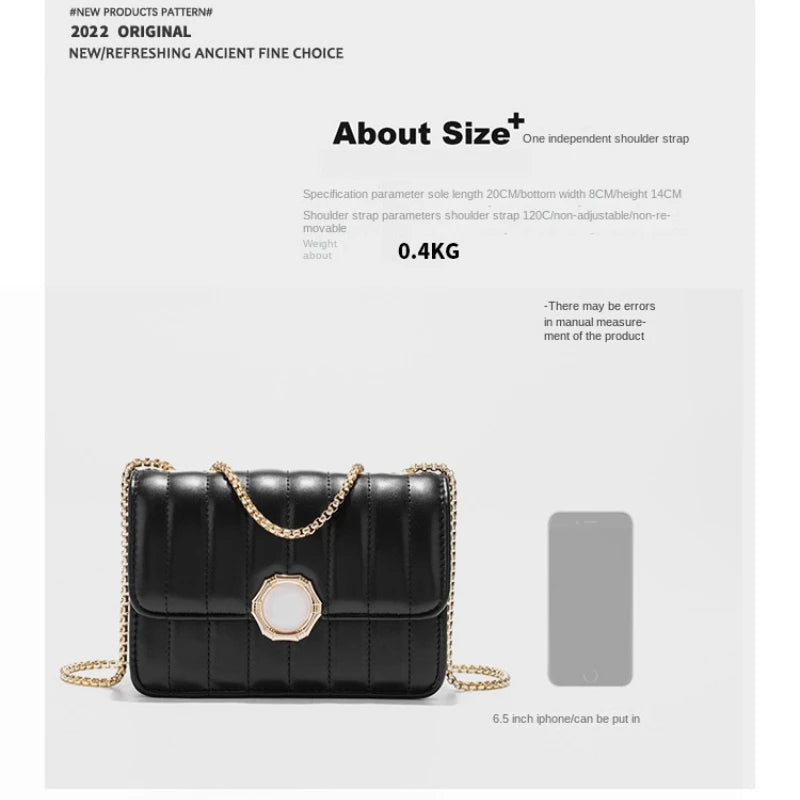 Vintage Women Shoulder Bags PU Versatile Chain Crossbody Bag Handbag Wallet