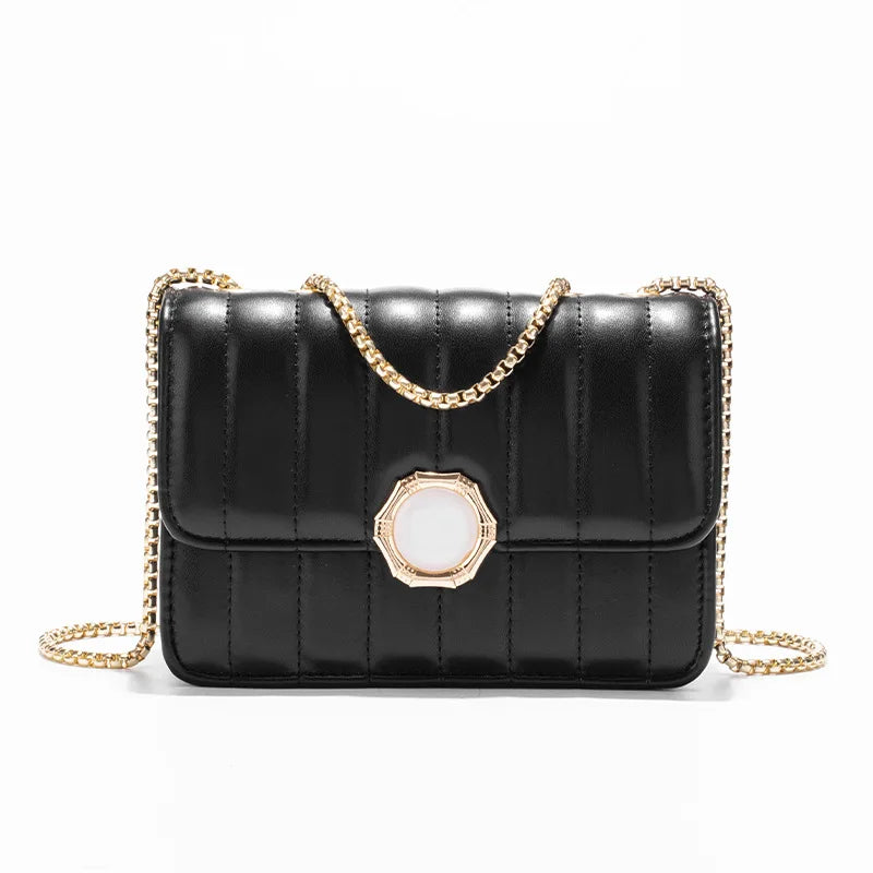 Vintage Women Shoulder Bags PU Versatile Chain Crossbody Bag Handbag Wallet