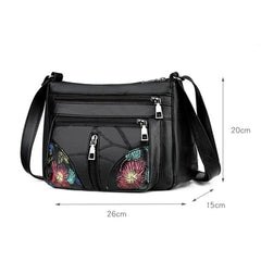 Vintage Flower Print Women Shoulder Messenger Mummy Handbags Totes Crossbody