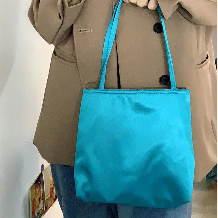 Vintage Small Satin Shoulder Bag for Women Girls