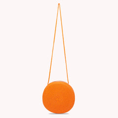 Vintage Women Woven Pure Shoulder Bag Ladies Beach Round Crossbody Bags