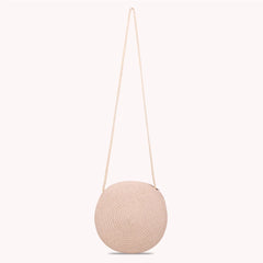 Vintage Round Crossbody Bag Woven Beach Shoulder Bag