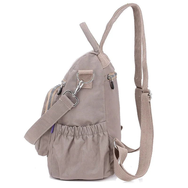 Vintage Women Nylon Anti-theft Backpack Casual Daypack High Travel Shoulder Bags