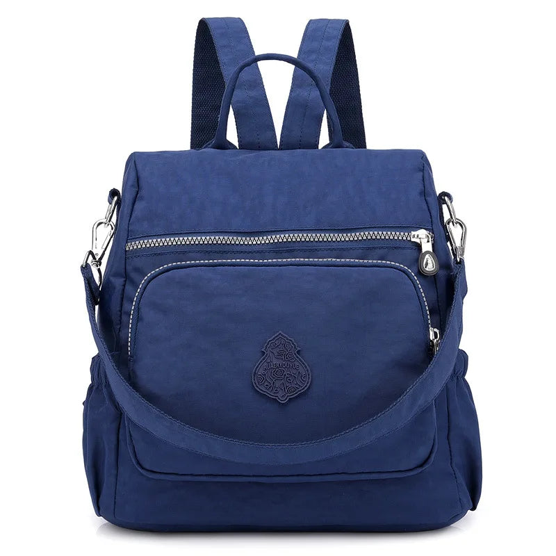 Vintage Women Backpack Nylon Anti-theft Female Casual Daypack