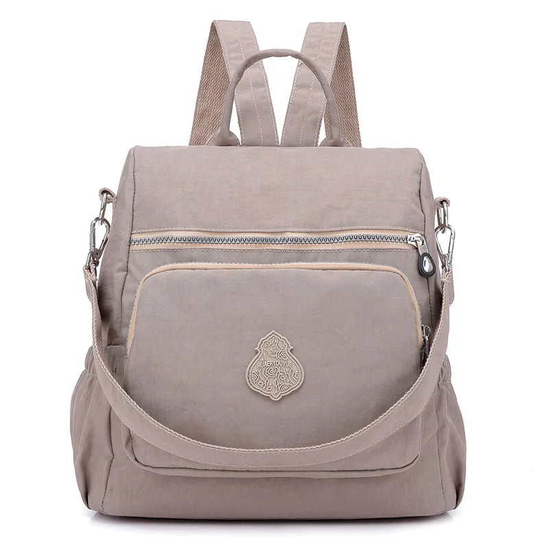 Vintage Women Nylon Anti-theft Backpack Casual Daypack High Travel Shoulder Bags