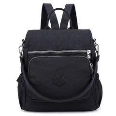 Vintage Women Nylon Anti-theft Backpack Casual Daypack High Travel Shoulder Bags