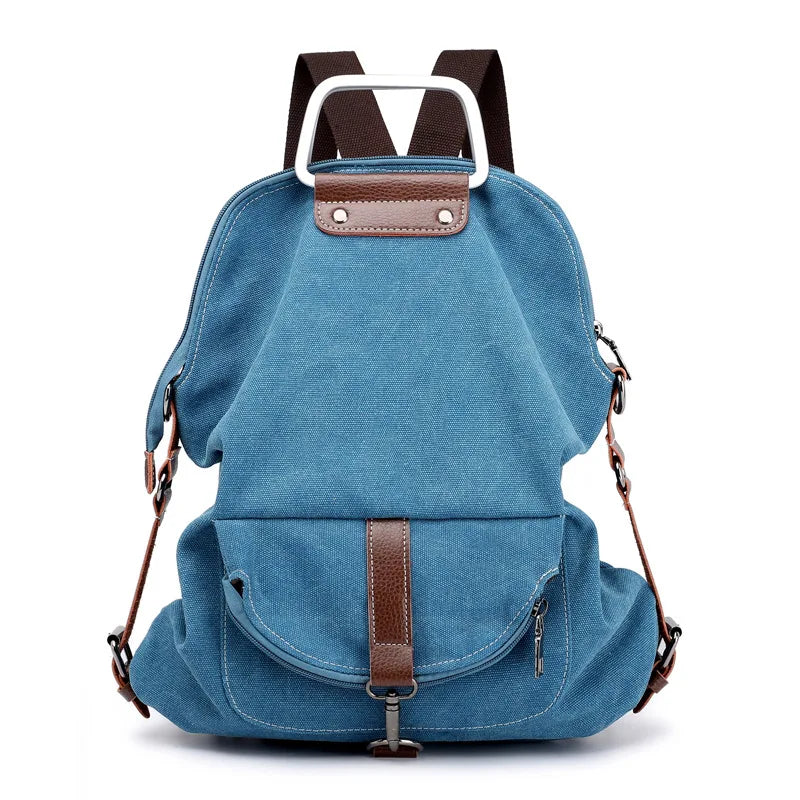 Vintage Women's Canvas Backpack Travel Shoulder Bag Rucksack
