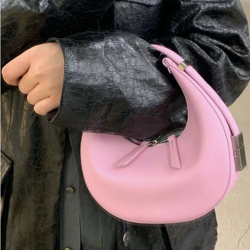 Vintage PU Leather Shoulder Bag Lady Handbag Armpit Girls Shopping Purse