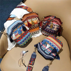 Vintage Tassel Handwoven Crossbody Bag Lady Hippie Sling Shoulder Bags