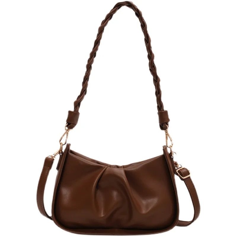 Vintage Women's Crossbodybag Soft Leather Underarm Bag Top Shoulderbags