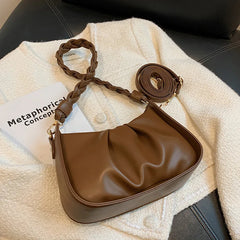 Vintage Women's Crossbodybag Soft Leather Underarm Bag Top Shoulderbags