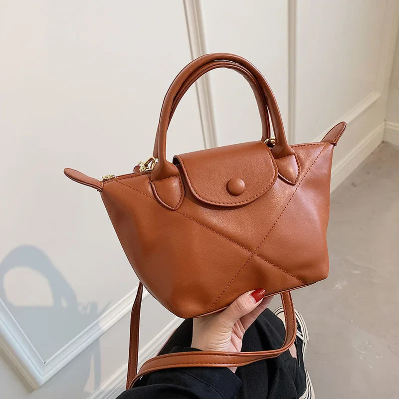Vintage Women's Half Moon Shoulder Bag Soft Pu Leather Crossbody Hobo