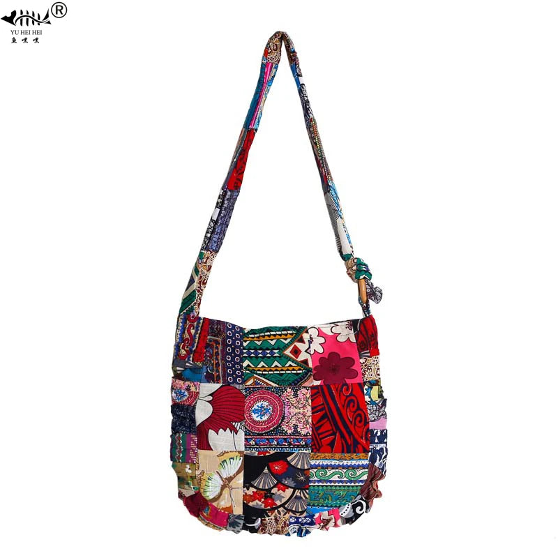 Vintage Women's Handbags DIY Adjustable Strap Bags Pure Seamless Patchwork Bohem