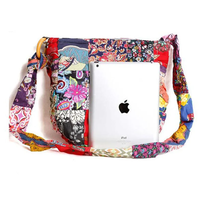Vintage Women's Handbags DIY Adjustable Strap Bags Pure Seamless Patchwork Bohem