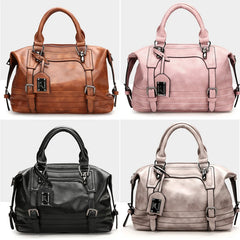 Vintage Leather Crossbody Shoulder Bag Ladies Totes Bag Large Capacity Women Mes