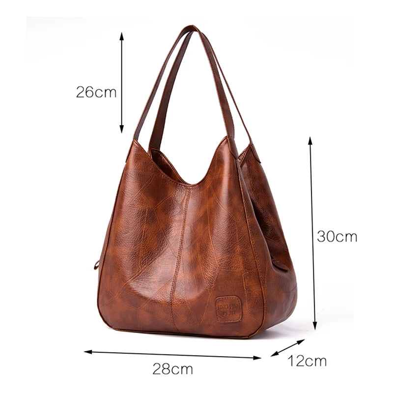 Vintage Women's PU Leather Hobos Single Shoulder Bags