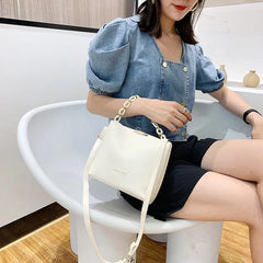 Vintage Women's Shoulder Bag Large Capacity Handbags PU Female Solid Tote bag
