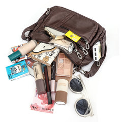 Vintage Leather Crossbody Bag for Women - Stylish and Practical