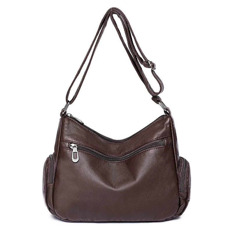 Vintage Leather Crossbody Bag for Women - Stylish and Practical