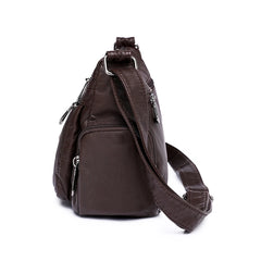 Vintage Leather Crossbody Bag for Women - Stylish and Practical