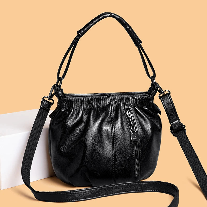 Vintage Women's Leather Crossbody Bag Handbags Ladies Tote Bag