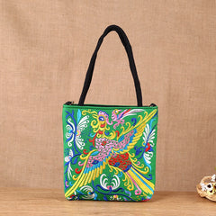 Vintage Chinese Women Bag Ethnic Embroidery Canvas Tote Crossbody Shoulder Bag