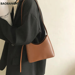 Vintage Mini Bucket Women Shoulder Bag PU Leather Crossbody Bag