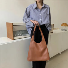 Vintage Women Shoulder Bag PU Leather Handbag Large Capacity Totes Bolsa Fe