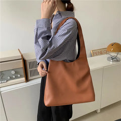 Vintage Women Shoulder Bag PU Leather Handbag Large Capacity Totes Bolsa Fe