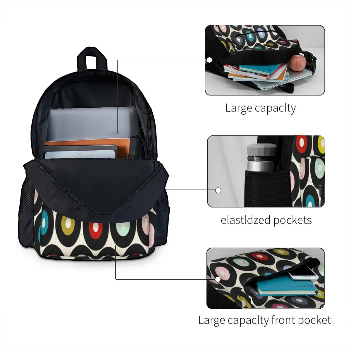 Vinyl Backpacks Men's and Women's Bags