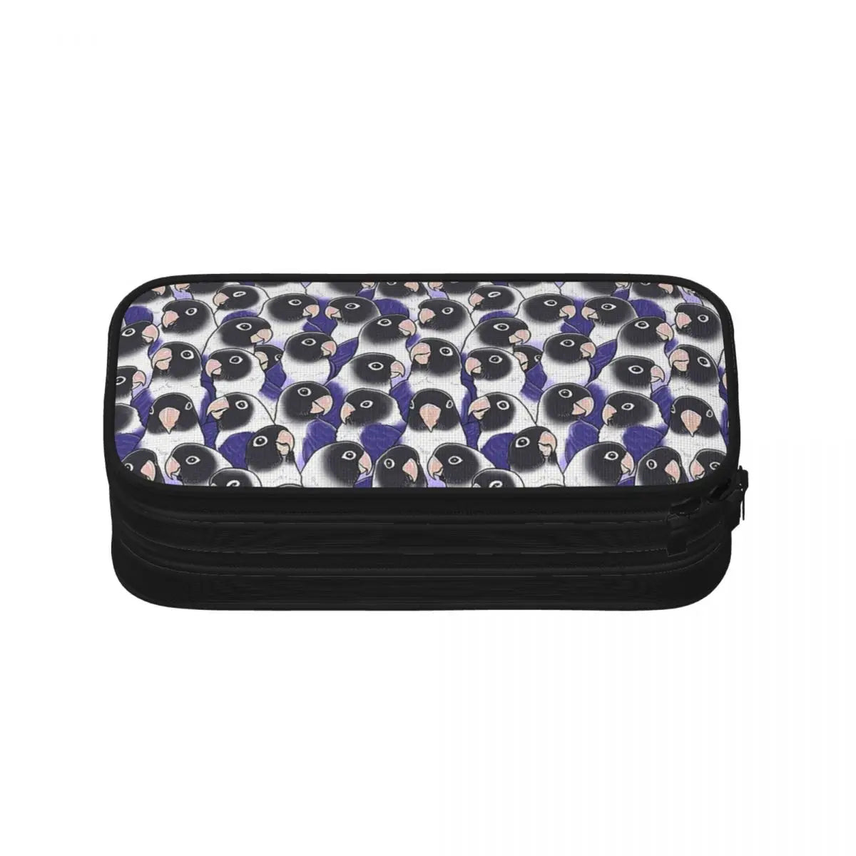 Violet Masked Lovebird Pen Box Student School Anime Zipper Pen Bag