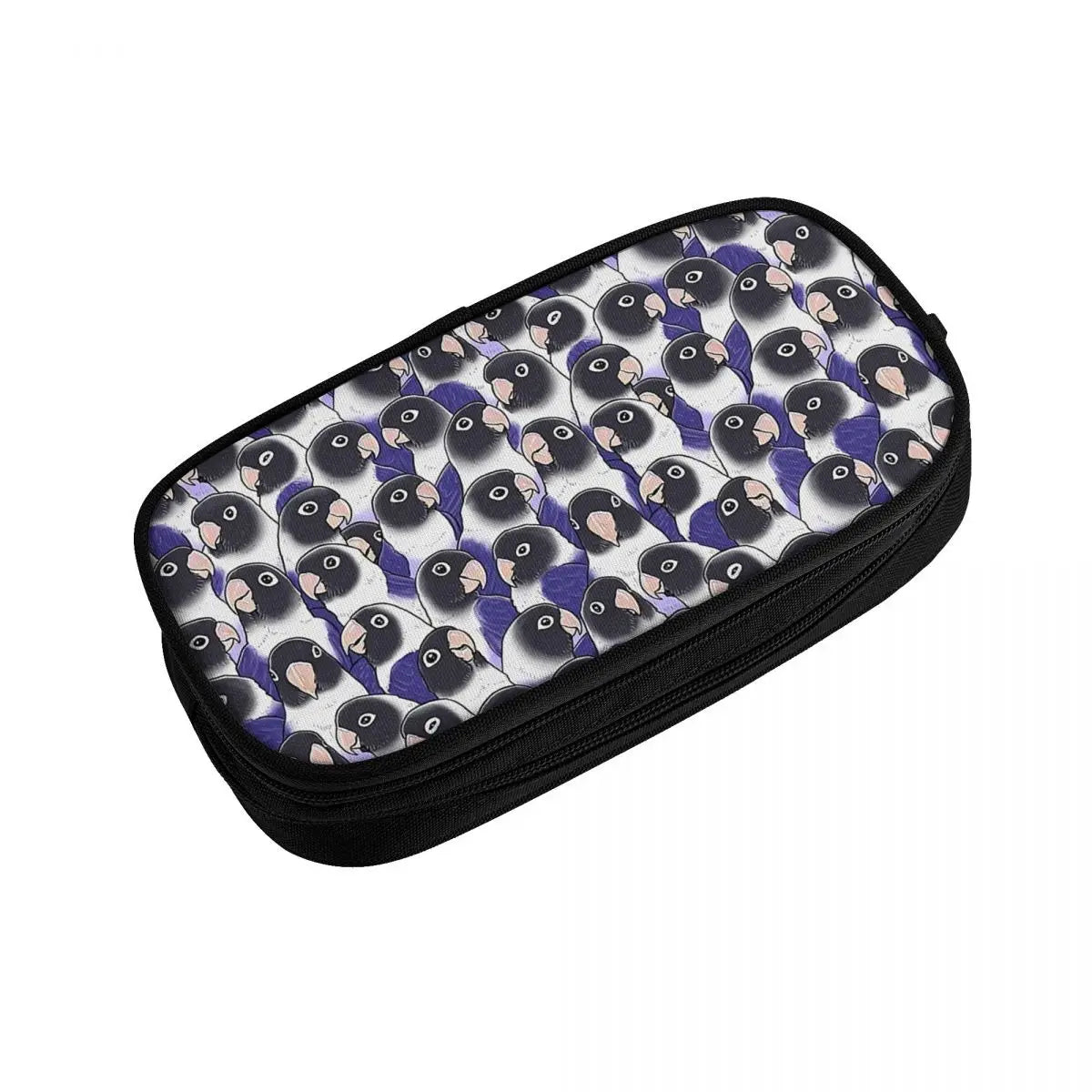 Violet Masked Lovebird Pen Box Student School Anime Zipper Pen Bag